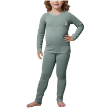 Kids Thermal Underwear Set Green Long Johns 9-10 Years