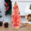 Red Plastic Christmas Trees Tabletop Decor 10pc 1