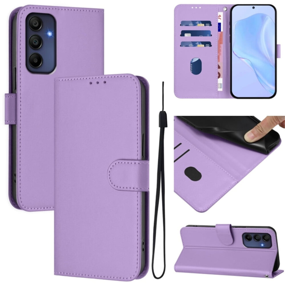 Pu Leather Wallet Case For Samsung Galaxy A16 4G/5G Purple 9558830520348