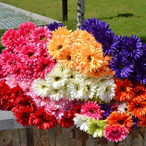 Künstlicher Seiden-Gerbera-Gänseblümchenstrauß (1 Stück)