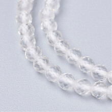 Natural Quartz Crystal Beads Faceted Round 2mm 154 pcs per