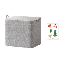 Non-woven Zipper Storage Bin with Lid 18.9x17.3x18.39 in
