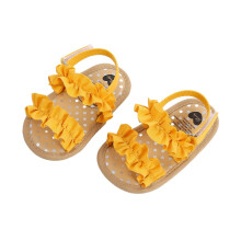 Baby Sandals Yellow Soft Sole Flat Lace Spring Summer