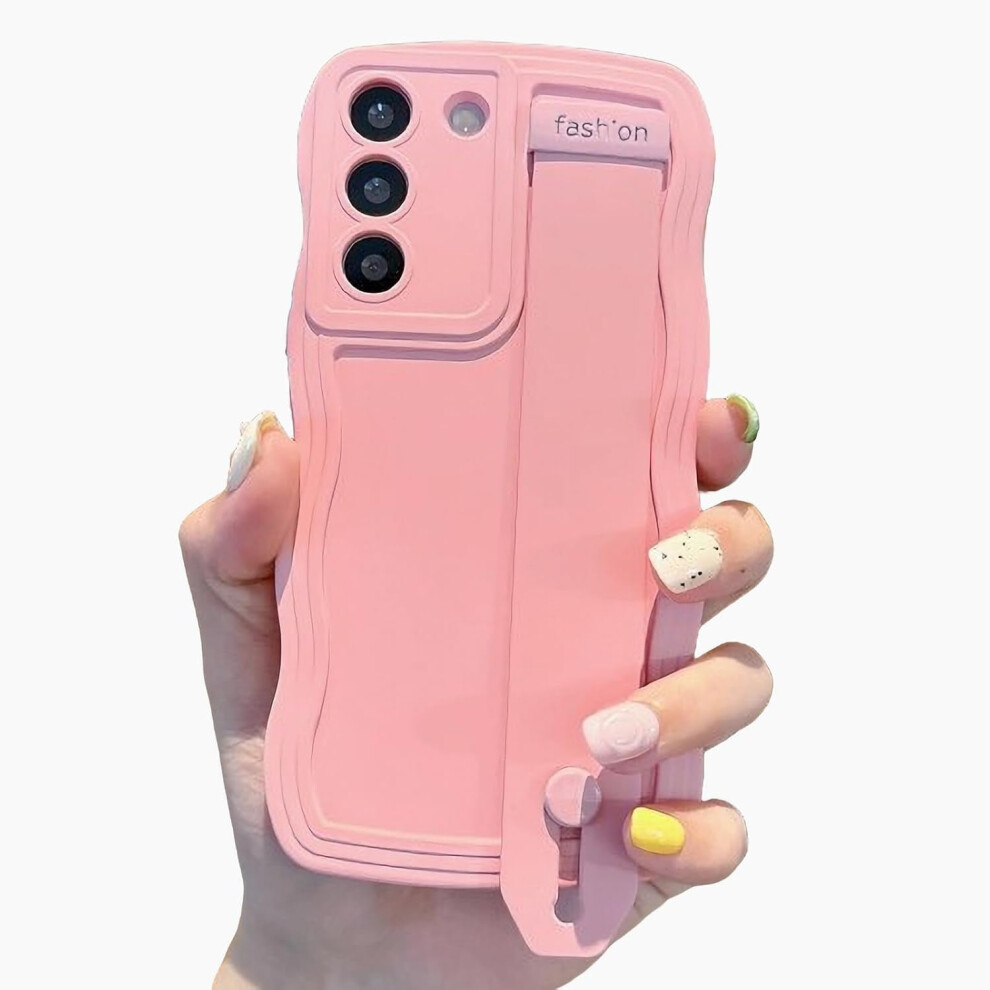 Samsung Galaxy S22 Phone Case Curly Wave Frame With Pink 9558830523387
