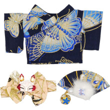 Doll Clothes Set Japanese Kimono 3 pcs for 15cm 17cm dolls