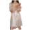 Women's Feather Kimono Robe Beige 2X 1