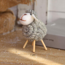 Nordic Felt Sheep and Wooden Reindeer Christmas Decorations