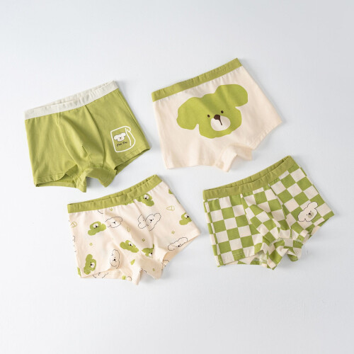 Boy's summer boxer briefs cotton breathable 4-pack 1