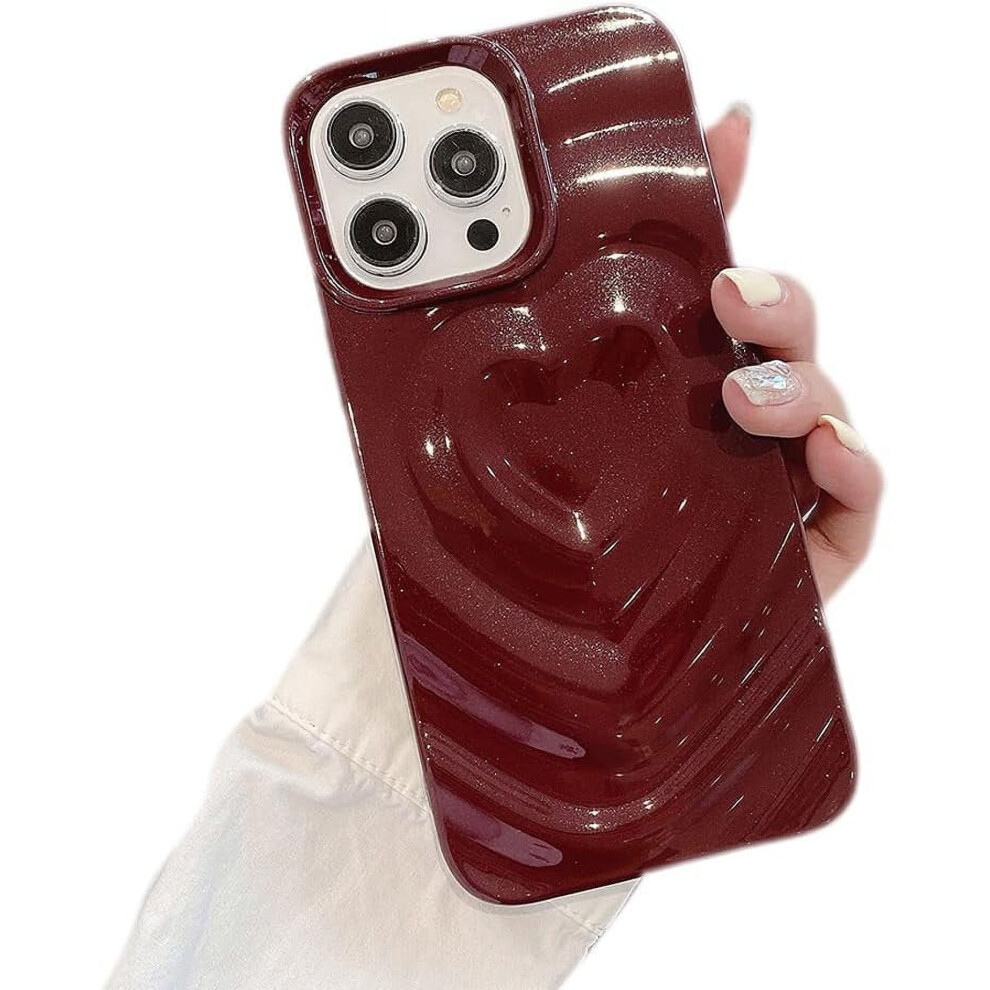 Iphone 13 Pro Love Heart Case Shockproof Camera Red 9101399757375