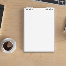 A5 Grid Journal Notebook 60 Pages White 5.5x8 Inch