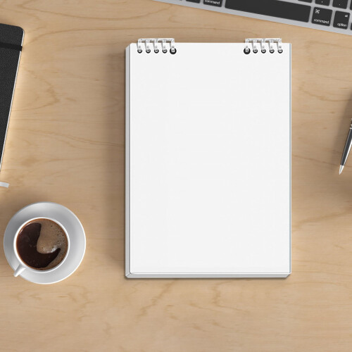 A5 Grid Journal Notebook 60 Pages White 5.5x8 Inch