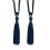 Curtain Tiebacks Handmade Rope with Tassel Navy Blue 2 Pack 1