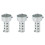 3X Silver Motorcycle Exhaust Can Muffler Insert Baffle DB Killer Silencer 45mm X 80mm 1
