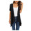 Women's Lightweight Short Sleeve Open Front Cardigan Black 1