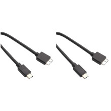 2X USB Typ-C auf Micro-B Konvertierungskabel Datenkabel für Externe HDD SSD Festplatte Kamera Verlängerungskabel