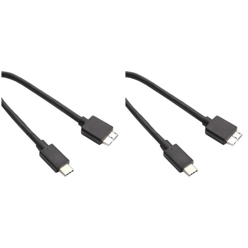 2X USB Type-C to Micro-B Convert Cable Data Cord for External HDD SSD Hard Disk Drive Camera Extend Wire