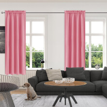 Blackout Curtains Pink 42x72 Inch Thermal Insulated