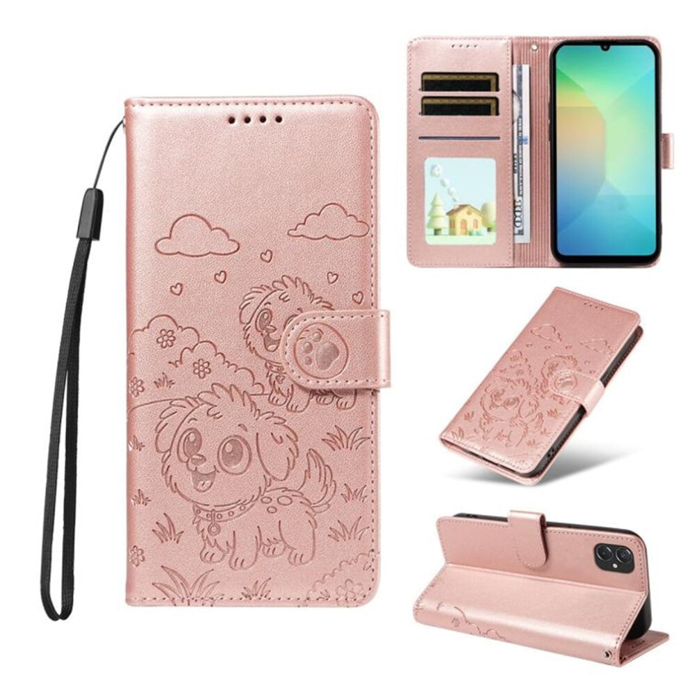 Leather Flip Case For Samsung Galaxy A06 4G Pink 9101399766551