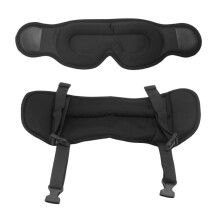 3X Almohada de Viaje, Almohada Cervical para Vuelos Largos en Avión, Correa Extragrande para la Cabeza con Antifaz para Dormir, Reposacabezas con