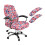 Stoelhoezenset met hibiscusprint, roze 1