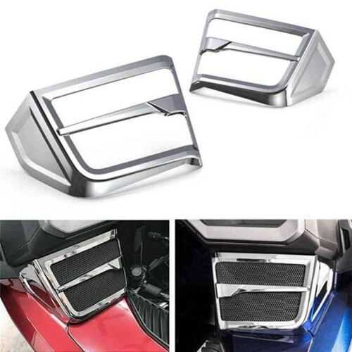 Motorcycle Chrome Speaker Grille Protective Cover Front Speaker Mesh Trim for  Gold Wing GL1800