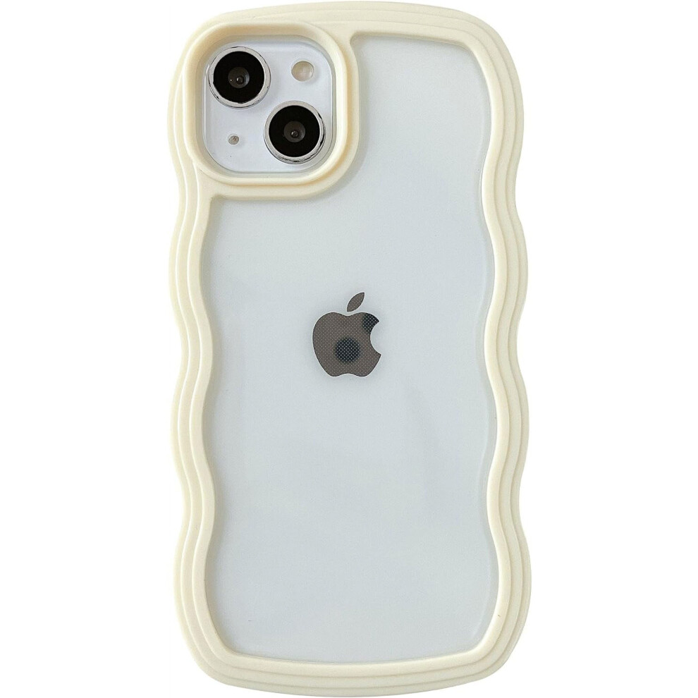 Iphone 15 Case Curly Wave Shockproof Soft Yellow 9101399771425