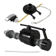 2X Universelles Toilettenspüler-Ersatzset, Toilettenspüler-Reparaturset, Inklusive Toilettenfüllventil-Klappengriff