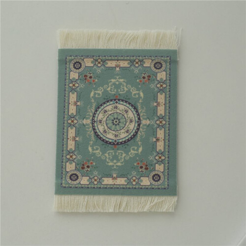 4X  Persian Woven Coasters Carpet Pattern Coaster Dining Table Decoration Technology.-Green