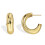 Handmade C-Shaped Chunky Hoop Earrings Gold Plated 1