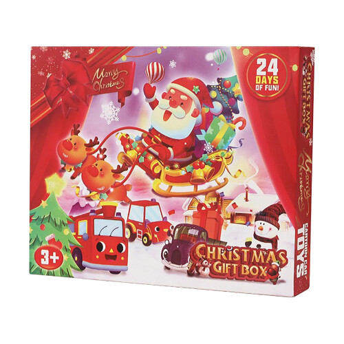 Christmas Countdown Calendar Plastic Pull-Back Cart for Kids 1
