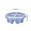 Heart-Shaped Bento Box with Lid 4-Compartment Blue 3