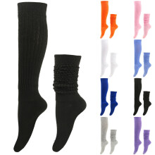 Neon Slouch Socks, Scrunch Long Cotton Socks 80s 90s outfits for women, Soft Extra Long Scrunch Knee High Leg Warmers, Perfect for Party