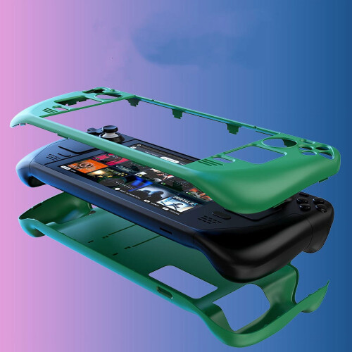 Funda protectora Steam Deck de material PC con soporte 1
