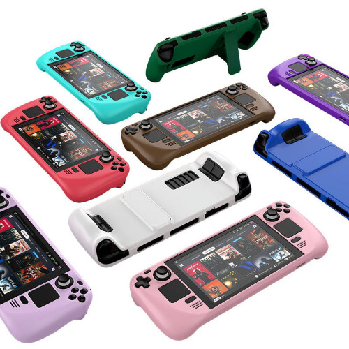 Funda protectora Steam Deck de material PC con soporte 2