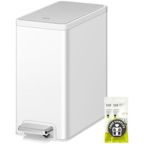 Stainless Steel Bathroom Trash Can with Lid 6L
