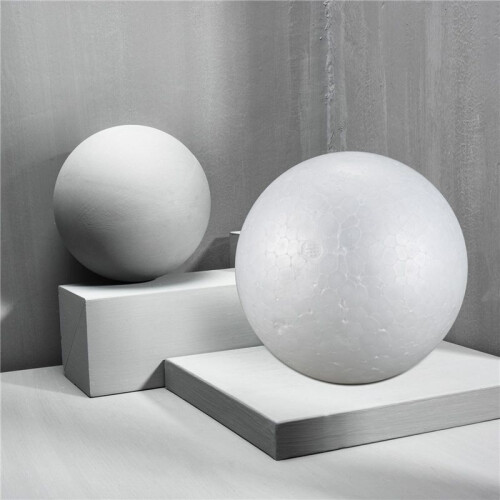 100 X Christmas Decoration Modelling  Polystyrene Foam  Sphere 10cm---White
