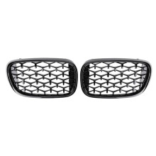 Diamond Car Front Bumper Kidney Grille Racing Grills for 7 Series G11 G12 730li 740li 2016-2019 Black