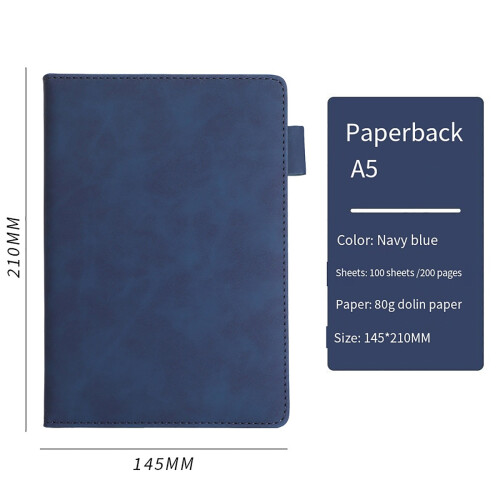 A5 Notizbuch, leer, Hardcover, Leder, 200 oder 360 Seiten 2