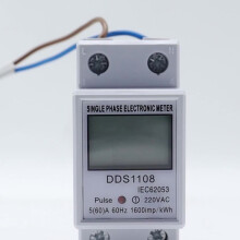 2X DDS1108 Digital Electric Meter Wattmeter LCD Display KWh Meter Single Phase Wattmeter AC220V 60Hz