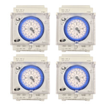 4X Analog Mechanical Timer 110V-220V 24 Hours Daily Programmable 15Min Setting Relay SUL181D