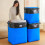 Sac de rangement en plastique imperméable et résistant bleu 5