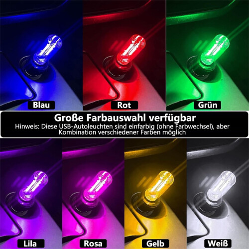 Luce notturna per auto USB con controllo touch multicolore (1 pezzo)
