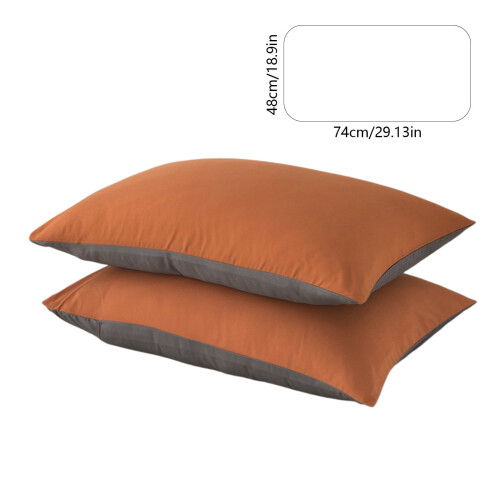 Orange Pillowcases Cotton Blend 2 pcs 30x20 inch 2