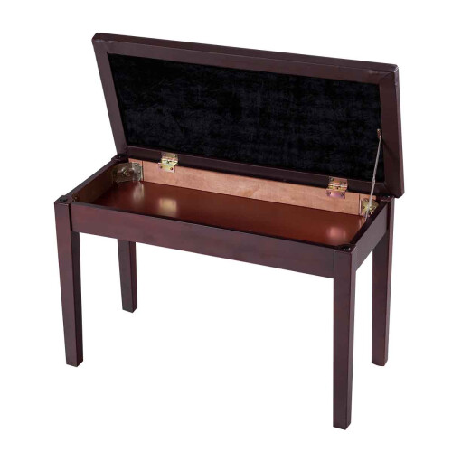 PU Leather Piano Bench Solid Wood with Storage 1 Piece 2