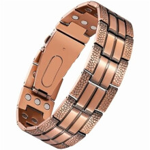Koperen armband voor heren, magnetisch verstelbaar, 3-pack