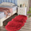 Red plush bedroom rug extra large 8
