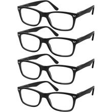Lesebrillen-Scharniere, schwarz, 4er-Set