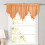 Kitchen curtains solid orange elegant 1 piece 3