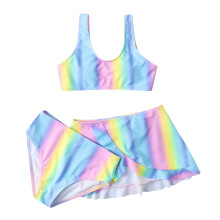 Girls' cotton sleeveless swim bikini set for 9-10 years
