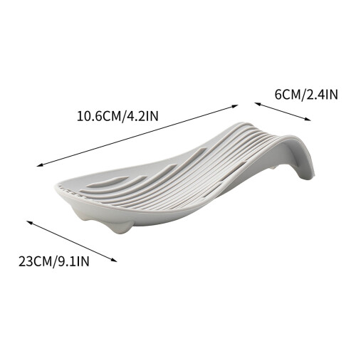 Grey Silicone Kitchen Utensil Rest Tray – Thickened 2